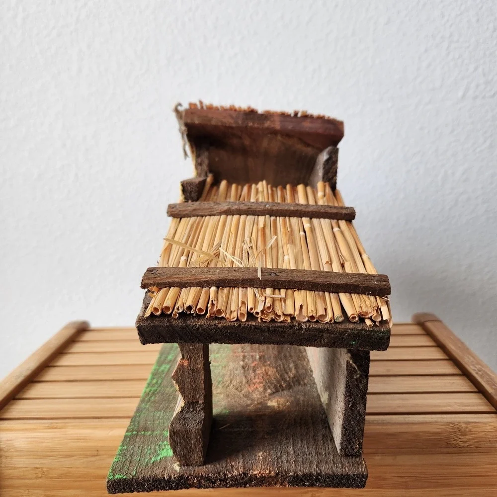 Vintage Nativity Set Made in Italy Wooden‎ Barn Christmas Home Decor Religious